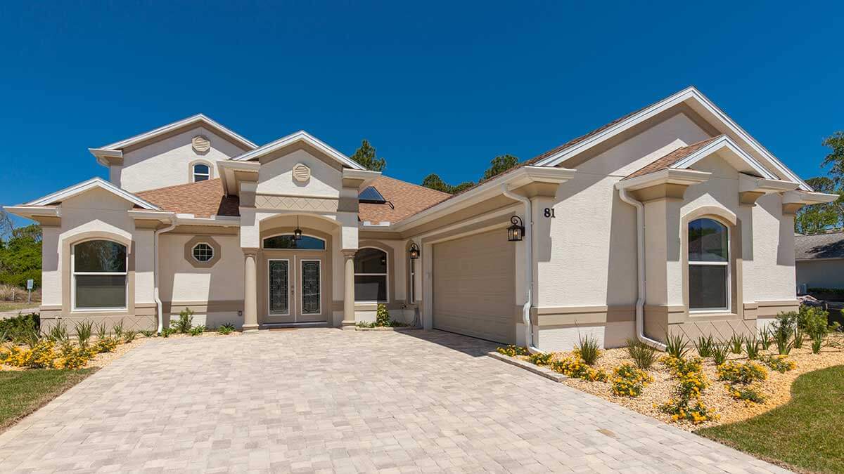 Nice house in sunny weather
